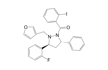 trans-3-(2'-Fluorophenyl)-2-(3'-furyl)methyl-1-(2'-iodobenzoyl)-5-phenylpyrazolidine