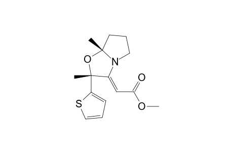 methyl (Z)-2-((2R,7aR)-2,7a-dimethyl-2-(thiophen-2-yl)tetrahydropyrrolo[2,1-b]oxazol-3(2H)-ylidene)ethanoate