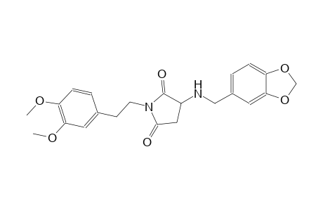 3-[(1,3-benzodioxol-5-ylmethyl)amino]-1-[2-(3,4-dimethoxyphenyl)ethyl]-2,5-pyrrolidinedione