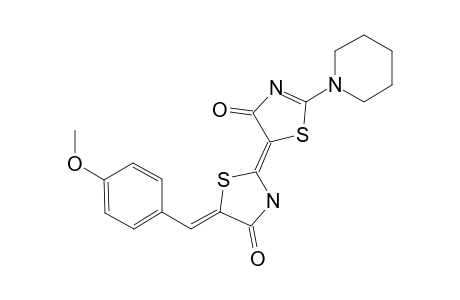 5-(4-METHOXYPHENYLMETHYLIDENE)-2'-PIPERIDIN-1-YL-2,5'-BITHIAZOLYLIDENE-4,4'-DIONE