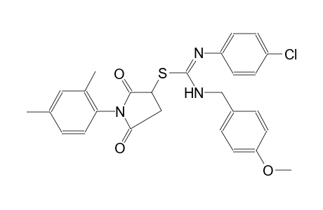 carbamimidothioic acid, N'-(4-chlorophenyl)-N-[(4-methoxyphenyl)methyl]-, 1-(2,4-dimethylphenyl)-2,5-dioxo-3-pyrrolidinyl ester