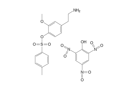 4-(2-AMINOETHYL)-2-METHOXYPHENOL, p-TOLUENESULFONATE (ESTER), PICRATE