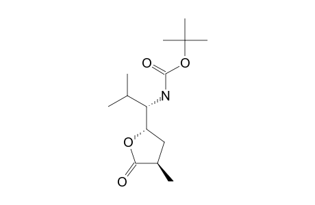 (3R,5S,1'S)-5-[1-(TERT.-BUTYLOXYCARBONYLAMINO)-2-METHYLPROPYL]-3-METHYLTETRAHYDROFURAN-2-ONE