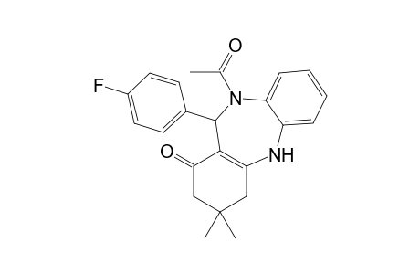 5H-Dibenzo[b,E][1,4]-diazepin-1-one, 1,2,3,4,10,11-hexahydro-10-acetyl-11-(4-fluorophenyl)-3,3-dimethyl-