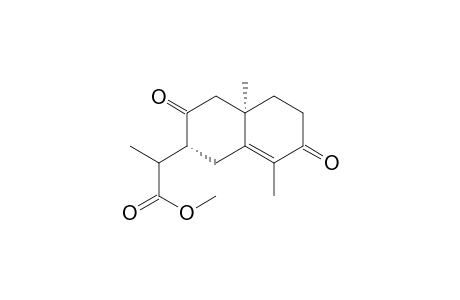 2-Naphthaleneacetic acid, 1,2,3,4,4a,5,6,7-octahydro-.alpha.,4a,8-trimethyl-3,7-dioxo-, methyl ester, [2R-[2.alpha.(S*),4a.alpha.]]-