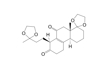 (+-)-A-nor-D-homo-10-[3-(ethylidenedioxy)butyl]-17-(ethylidenedioxy)-19-nor-androst-8-en-5,11-dione