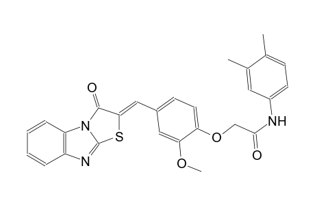 acetamide, N-(3,4-dimethylphenyl)-2-[2-methoxy-4-[(Z)-(3-oxothiazolo[3,2-a]benzimidazol-2(3H)-ylidene)methyl]phenoxy]-