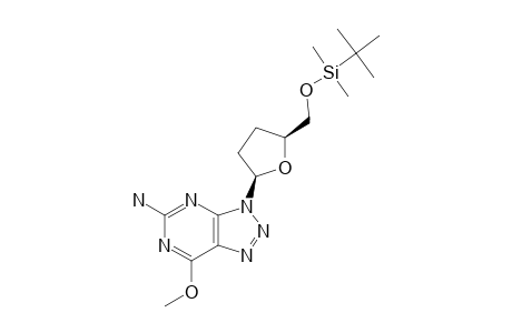 7A;5-AMINO-3-[2,3-DIDEOXY-5-O-[(1,1-DIMETHYLETHYL)-DIMETHYLSILYL]-BETA-D-GLYCERO-PENTOFURANOSYL]-7-METHOXY-3H-1,2,3-TRIAZOLO-[4,5-D]-PYRIMIDINE
