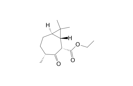Bicyclo[5.1.0]octane-2-carboxylic acid, 4,8,8-trimethyl-3-oxo-, ethyl ester, [1R-(1.alpha.,2.alpha.,4.alpha.,7.alpha.)]-