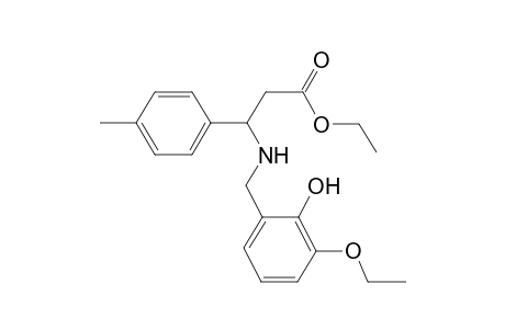 3-[(3-ethoxy-2-hydroxyphenyl)methylamino]-3-(4-methylphenyl)propanoic acid ethyl ester