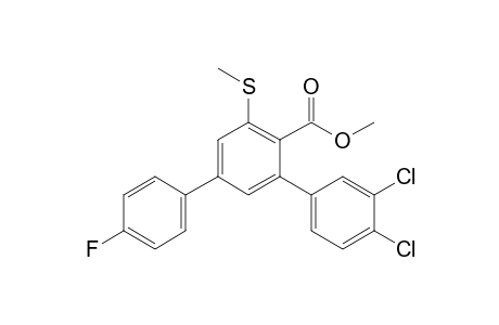 2-(3,4-dichlorophenyl)-4-(4-fluorophenyl)-6-(methylthio)benzoic acid methyl ester