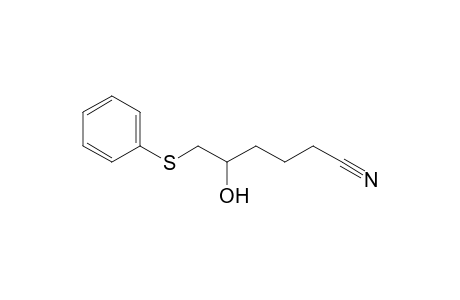 Hexanenitrile, 5-hydroxy-6-(phenylthio)-