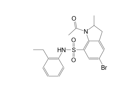 1H-indole-7-sulfonamide, 1-acetyl-5-bromo-N-(2-ethylphenyl)-2,3-dihydro-2-methyl-