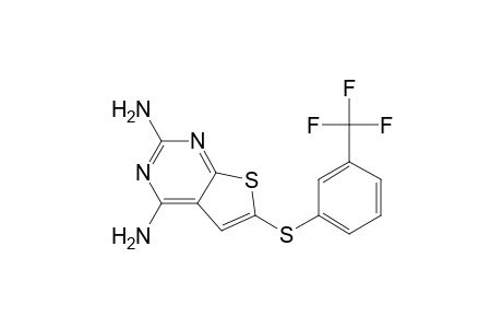 6-[[3-(trifluoromethyl)phenyl]thio]thieno[2,3-d]pyrimidine-2,4-diamine