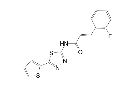 (2E)-3-(2-fluorophenyl)-N-[5-(2-thienyl)-1,3,4-thiadiazol-2-yl]-2-propenamide