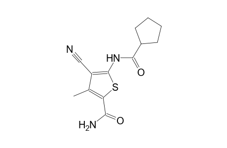 4-cyano-5-[(cyclopentylcarbonyl)amino]-3-methyl-2-thiophenecarboxamide