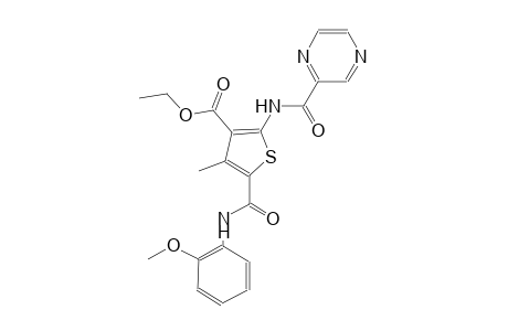 ethyl 5-[(2-methoxyanilino)carbonyl]-4-methyl-2-[(2-pyrazinylcarbonyl)amino]-3-thiophenecarboxylate