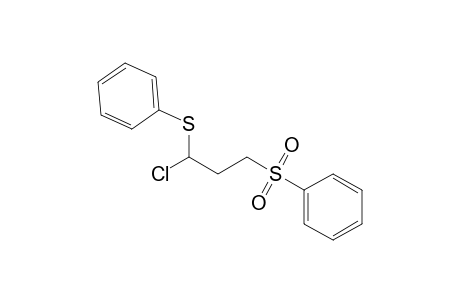 3-Chloro 1-phenylsulfonyl-3-(phenylthio)propane