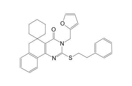 3-(furan-2-ylmethyl)-2-(phenethylthio)-3H-spiro[benzo[h]quinazoline-5,1'-cyclohexan]-4(6H)-one
