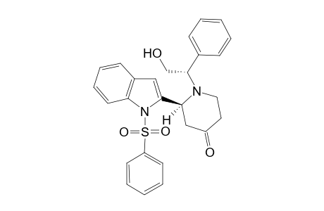 (S)-2-(1-Benzenesulfonyl-1H-indol-2-yl)-1-((S)-2-hydroxy-1-phenyl-ethyl)-piperidin-4-one