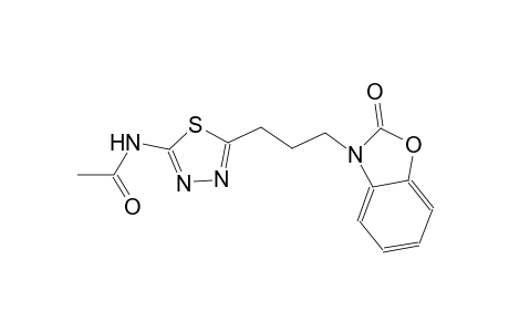 acetamide, N-[5-[3-(2-oxo-3(2H)-benzoxazolyl)propyl]-1,3,4-thiadiazol-2-yl]-