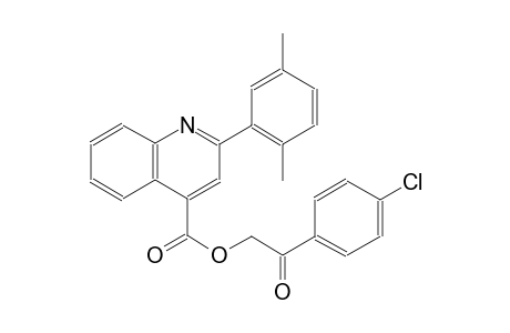 4-quinolinecarboxylic acid, 2-(2,5-dimethylphenyl)-, 2-(4-chlorophenyl)-2-oxoethyl ester