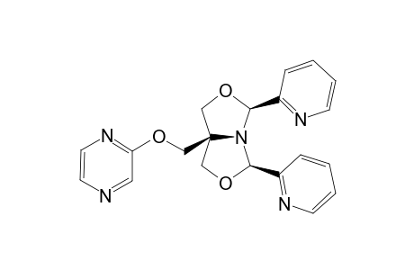 2-{[c-2-,c-8-Bis(pyridin-2-yl)-3,7-dioxa-r-1-azabicyclo[3.3.0]oct-c-5-yl]methoxy}pyrazine