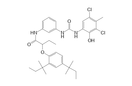 Butanamide, 2-[2,4-bis(1,1-dimethylpropyl)phenoxy]-N-[3-[[[(3,5-dichloro-2-hydroxy-4-methylphenyl)amino]carbonyl]amino]phenyl]-