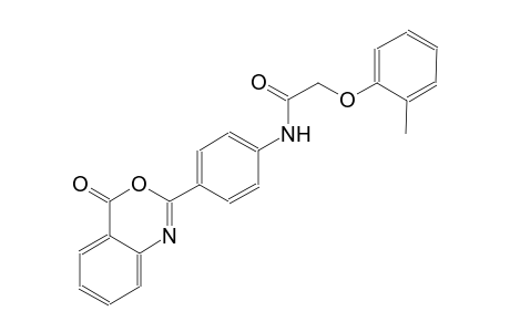 2-(2-methylphenoxy)-N-[4-(4-oxo-4H-3,1-benzoxazin-2-yl)phenyl]acetamide