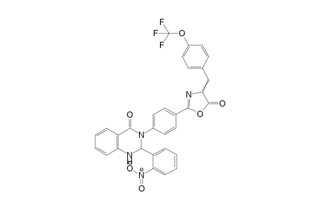 3-{4-[4-(4-trifluoromethoxyphenyl)methylidene-5-oxo-4,5-dihydro-1,3-oxazol-2-yl]phenyl}-2-(2-nitrophenyl)-2,3-dihydroquinazolin-4(1H)-one