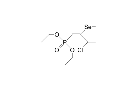 (E)-3-Chloro-2-methylseleno-1-butenylphosphonic acid, diethyl ester