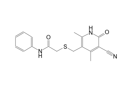 acetamide, 2-[[(5-cyano-1,6-dihydro-2,4-dimethyl-6-oxo-3-pyridinyl)methyl]thio]-N-phenyl-
