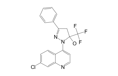 4-(5-HYDROXY-3-PHENYL-5-TRIFLUOROMETHYL-4,5-DIHYDRO-1H-PYRAZOL-1-YL)-7-CHLOROQUINOLINE