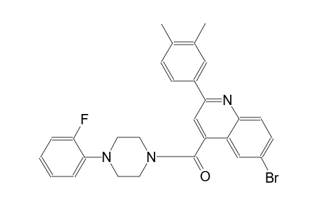 6-bromo-2-(3,4-dimethylphenyl)-4-{[4-(2-fluorophenyl)-1-piperazinyl]carbonyl}quinoline