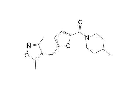 1-{5-[(3,5-dimethyl-4-isoxazolyl)methyl]-2-furoyl}-4-methylpiperidine