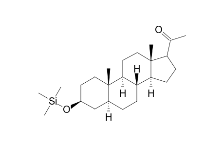 3.beta.-hydroxy-5.alpha.-pregnan-20-one TMS