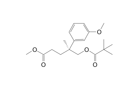 Methyl (S)-(-)-5-pivaloyloxy-4-(m-methoxyphenyl)-4-methylpentanoate