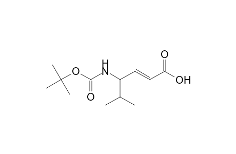 2-(E)-Hexenoic acid, (4R)-4-[(t-butoxycarbonyl)amino]-5-methyl-