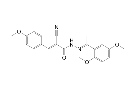 2-Cyano-N'-[1-(2,5-dimethoxyphenyl)ethylidene]-3-(4-methoxyphenyl)acrylohydra-zide