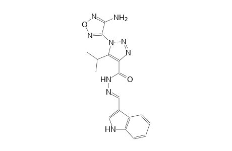 1-(4-amino-1,2,5-oxadiazol-3-yl)-N'-[(E)-1H-indol-3-ylmethylidene]-5-isopropyl-1H-1,2,3-triazole-4-carbohydrazide