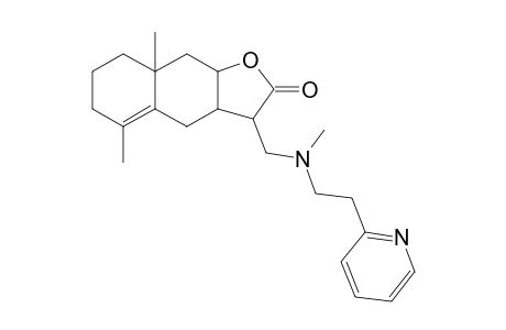 3H-Naphtho[2,3-b]furan-2-one, 5,8a-dimethyl-3-pyrrol[(methyl)(2-pyridin-2-yl-ethyl)amino]methylmorpho-3a,4,6,7,8,8a,9,9a-octahydro-