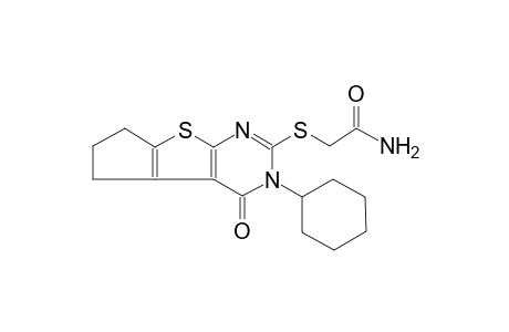 acetamide, 2-[(3-cyclohexyl-3,5,6,7-tetrahydro-4-oxo-4H-cyclopenta[4,5]thieno[2,3-d]pyrimidin-2-yl)thio]-