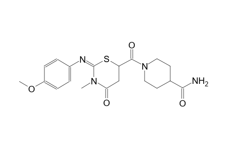 4-piperidinecarboxamide, 1-[[(2E)-tetrahydro-2-[(4-methoxyphenyl)imino]-3-methyl-4-oxo-2H-1,3-thiazin-6-yl]carbonyl]-