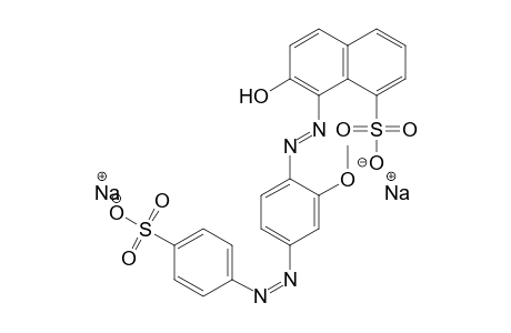 1-Naphthalenesulfonic acid, 7-hydroxy-8-[[2-methoxy-4-[(4-sulfophenyl)azo]phenyl]azo]-, disodium salt