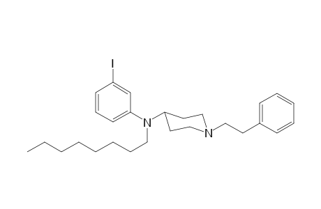 N-(3-Iodophenyl)-N-octyl-1-(2-phenylethyl)piperidin-4-amine