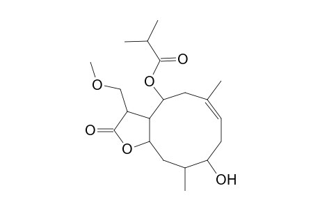 Propanoic acid, 2-methyl-, 2,3,3a,4,5,8,9,10,11,11a-decahydro-9-hydroxy-3-(methoxymethyl)-6,10-d imethyl-2-oxocyclodeca[b]furan-4-yl ester