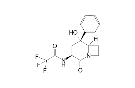 (3S,5R,5aR)-(+-)-3-Trifluoroacetylamino-5-hydroxy-5-phenyl-1-azabicyclo[4.2.0]octan-2-one