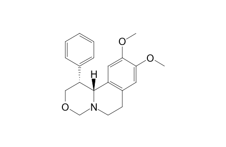 (1R*,11bR*)-9,10-Dimethoxy-1-phenyl-1,6,7,11b-tetrahydro-2H,4H-1,3-oxazino[4,3-a]isoquinoline