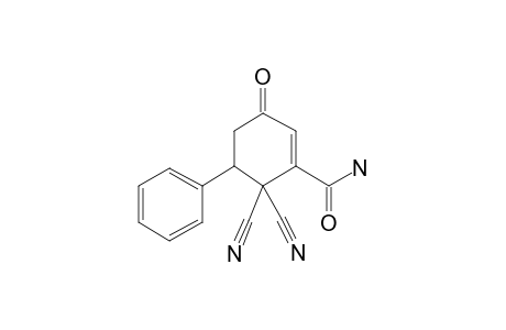 6,6-Dicyano-3-oxo-5-phenylcyclohex-1-ene-1-carboxamide