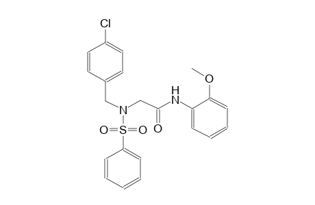 2-[(4-chlorobenzyl)(phenylsulfonyl)amino]-N-(2-methoxyphenyl)acetamide